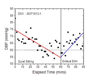 Graph of a blood pressure study