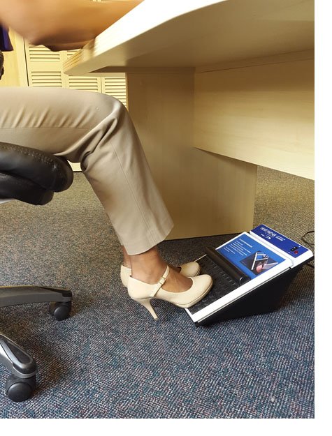 HeartPartner at work under desk